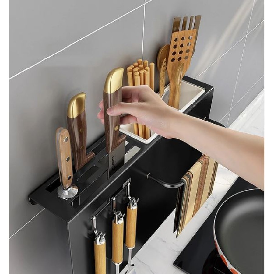 3 in 1 Knives Holder Stainless Steel Kitchen Storage Rack