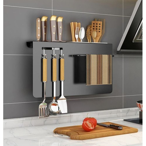 3 in 1 Knives Holder Stainless Steel Kitchen Storage Rack