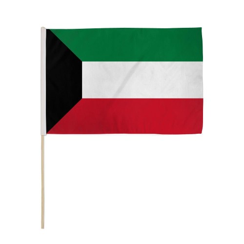 Handheld Wooden Stick Flag - Kuwait