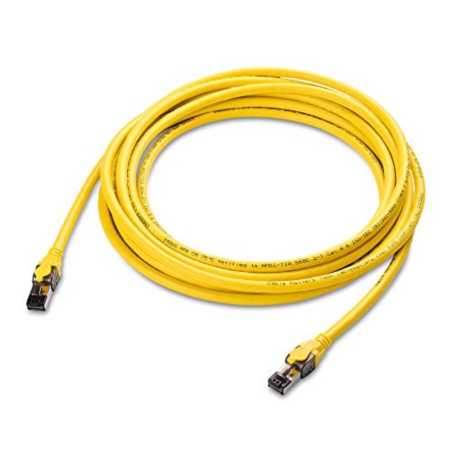 KUWES Cat8 High Speed Ethernet Cable up to 40Gbps - 10m - Yellow