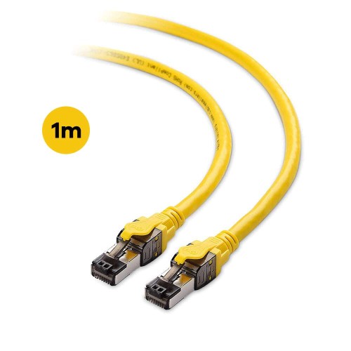 KUWES Cat8 High Speed Ethernet Cable up to 40Gbps - 1m - yellow