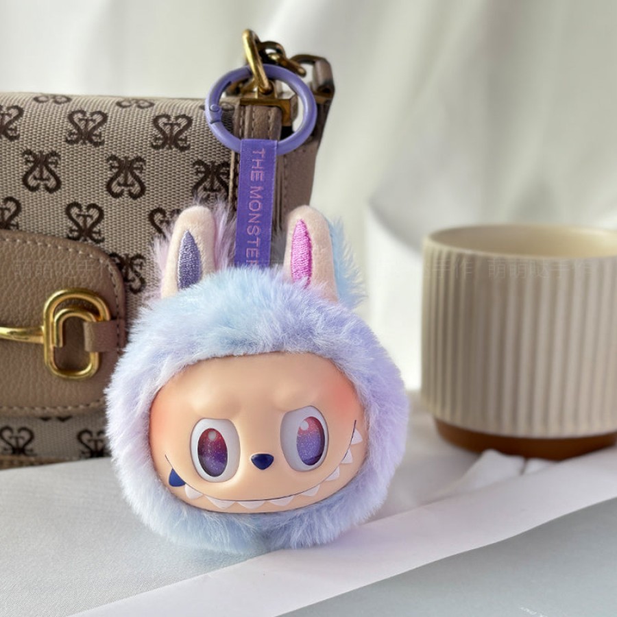 Labubu Plush Keychain Toy Mini Soft Doll - Blue