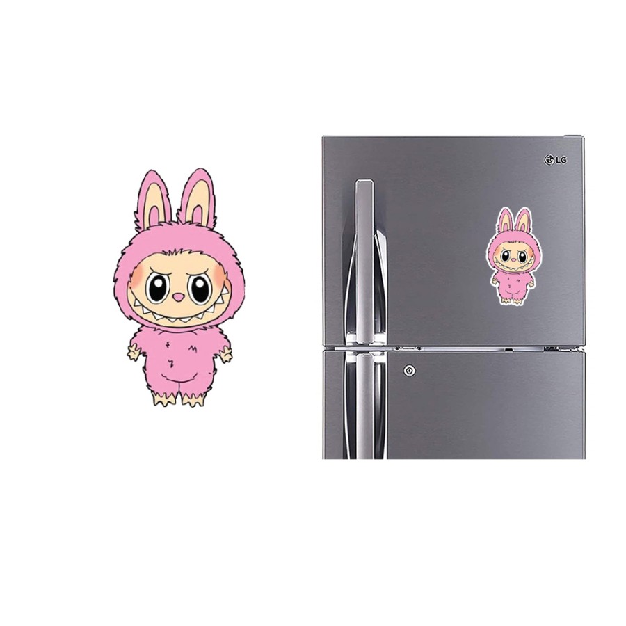Refrigerator Fridge Acrylic Magnetic - Labubu Pink Refrigerator Fridge Acrylic Magnetic - Labubu Pink