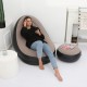 Inflatable Lounge Set Sofa With Footrest Comfortable Sofa- Grey