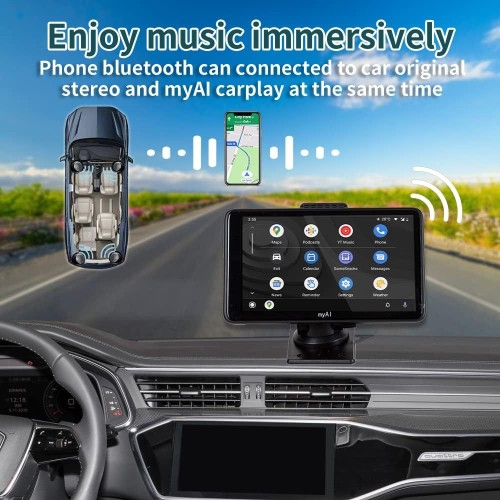 Apple Carplay And Android Auto Car Stereo, 7 Inches IPS Touchscreen Multimedia Player