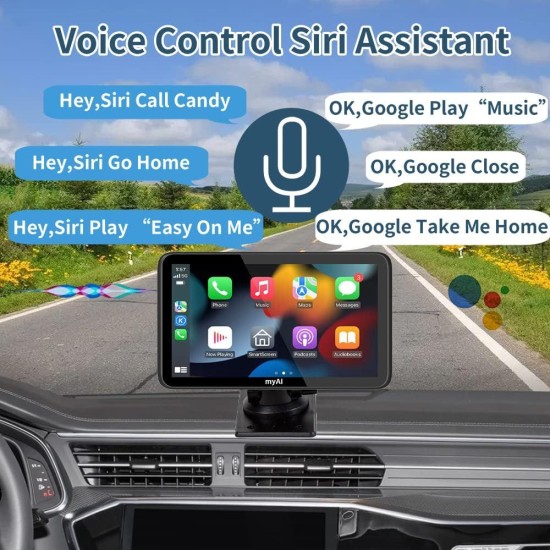 Apple Carplay And Android Auto Car Stereo, 7 Inches IPS Touchscreen Multimedia Player