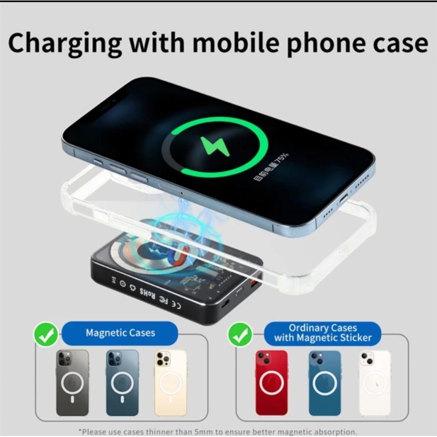 Earldom Magnetic Wireless Power Bank 10000mAH