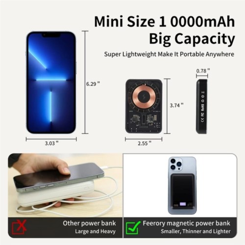 Earldom Magnetic Wireless Power Bank 10000mAH