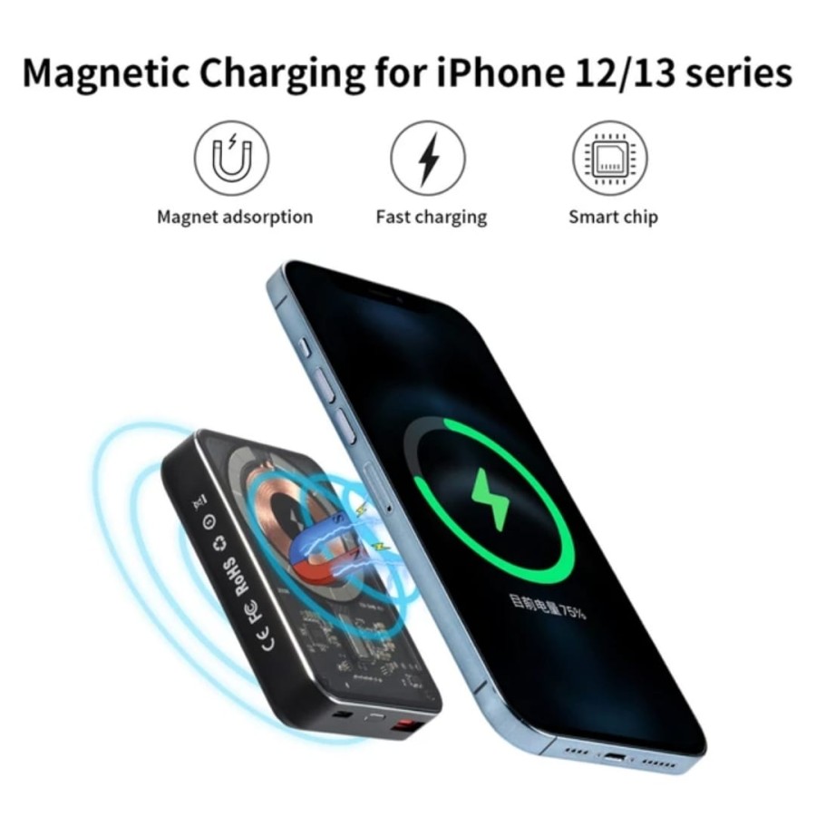 Earldom Magnetic Wireless Power Bank 10000mAH