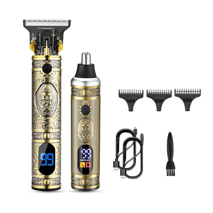 Professional Mens Grooming Kit (Hair Clipper + Nose Hair Trimmer)