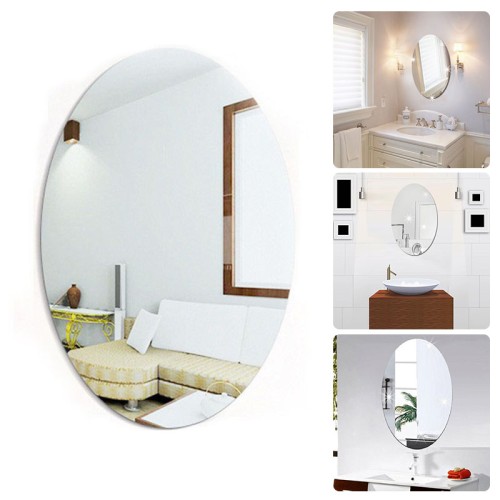 Wall Sticker Oval shape Mirror