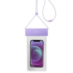 Momax Waterproof Pouch With Universal Neck Strap - Purple