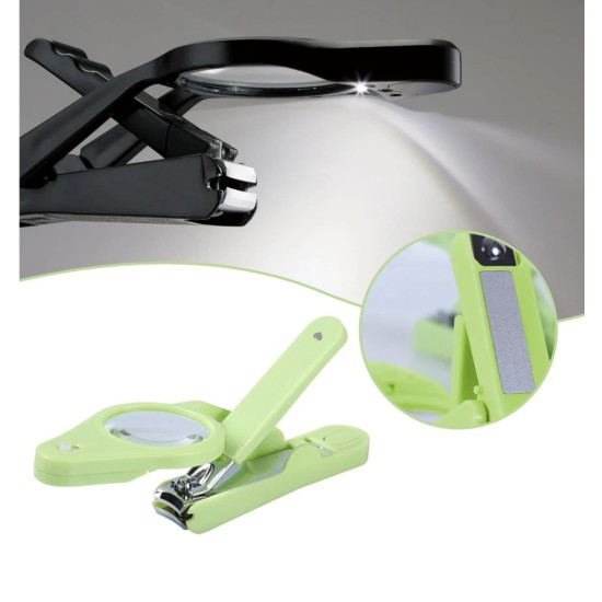 Nail Clippers with Professional Magnifier and LED Light