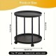 Round  Tea Table with Swivel Casters