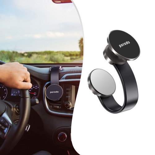 Porodo Flexible Arm Magnetic Car Phone Holder 