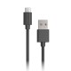 Powerology PVC USB-A to Type-C 3A Cable 1.2M - Black