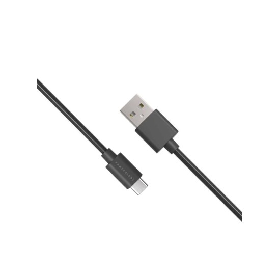 Powerology PVC USB-A to Type-C 3A Cable 1.2M - Black