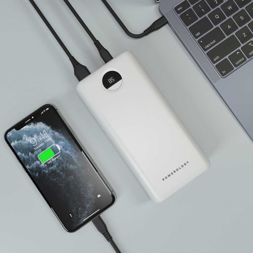 Powerology Quick Charge Power Bank 30000mAh PD 45W - White