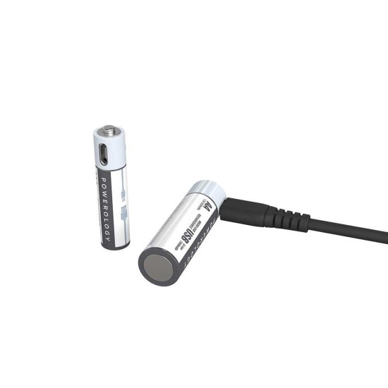 Powerology USB-C Rechargeable Lithium-Ion AAA Battery