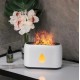 RGB Flame Humidifier Lamp With Remote - White