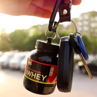 MINI KEYCHAIN PROTEIN CONTAINER