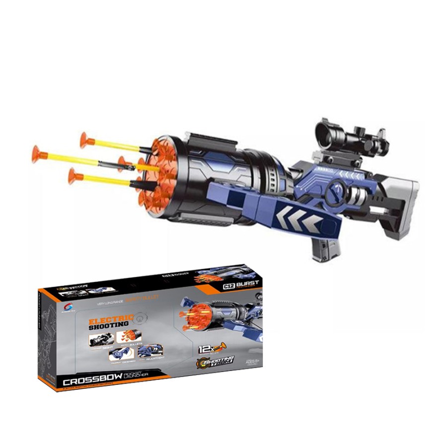 Rocket Launcher Toy Soft Bullet Gun 12x