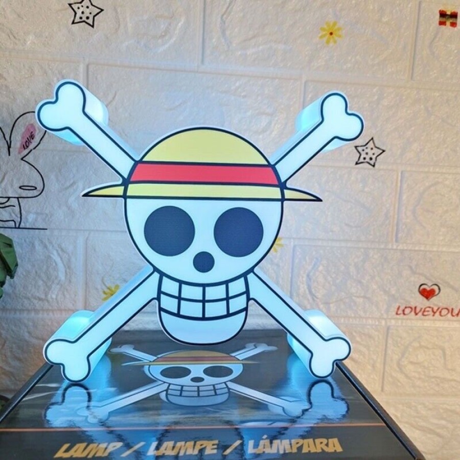 One Piece LED Night Light Lamp Pirate King Skeleton