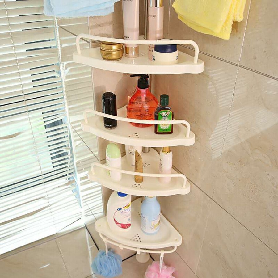  4 Tier Bathroom Corner Organizer Shelf