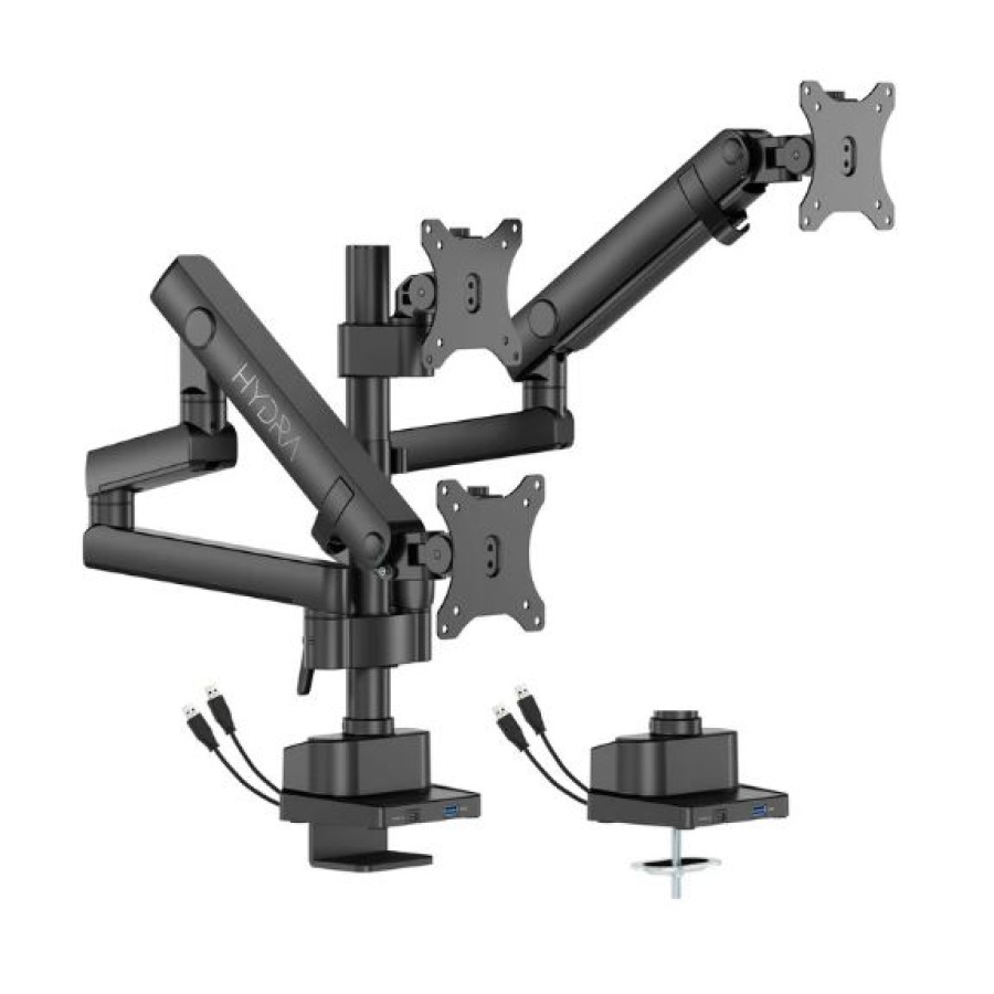 Sades Hydra SA-MS03 Triple Monitor Mount Arm  (Max size 27"/9KG Per ARM) - Black