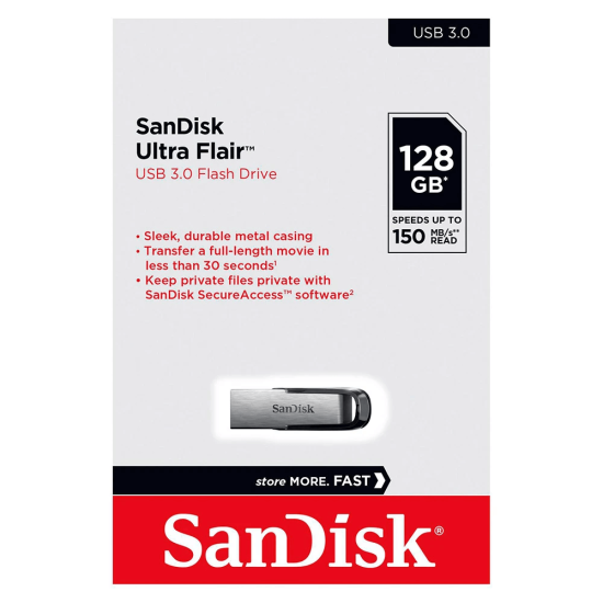 SanDisk Ultra Flair, USB 3.0 Flash Drive, 128GB