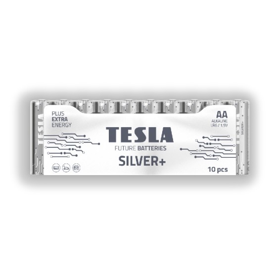 Tesla Batteries AA SILVER+ 10 Pieces