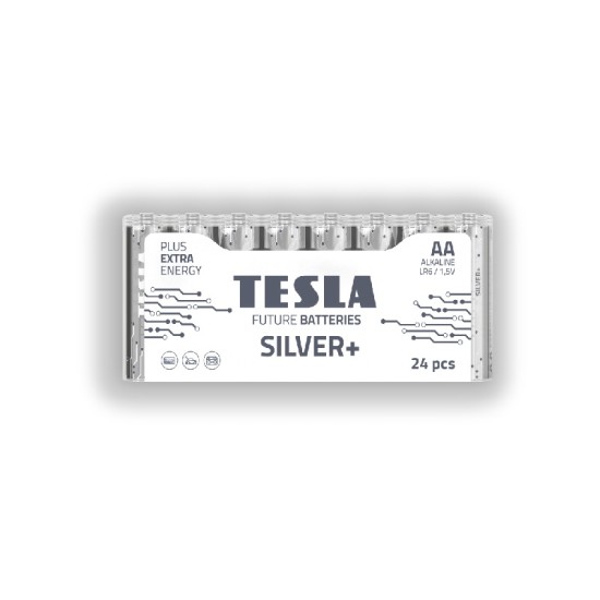 Tesla Batteries AA SILVER+ - 24 Pieces