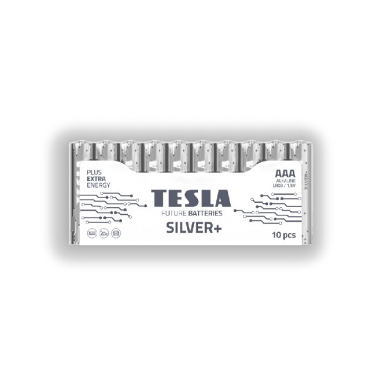 Tesla Batteries AAA SILVER+ 10 Pieces