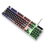Skylion H600 1600dpi 104-Keys Wired Luminous Keyboard (Arabic/English) White
