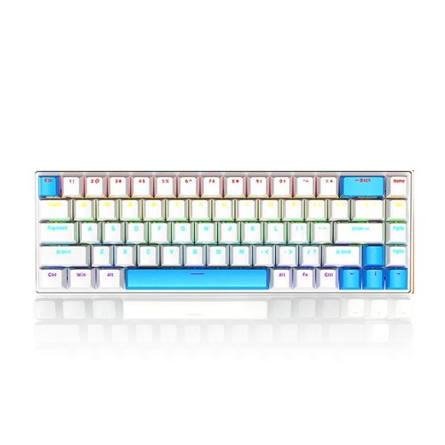 Skylion K68 Wired Mechanical RGB Gaming Keyboard - White & Blue