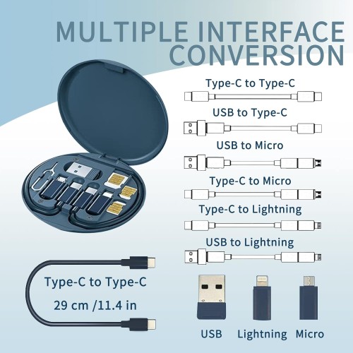 Travel Portable Multi-function Charging Cable 