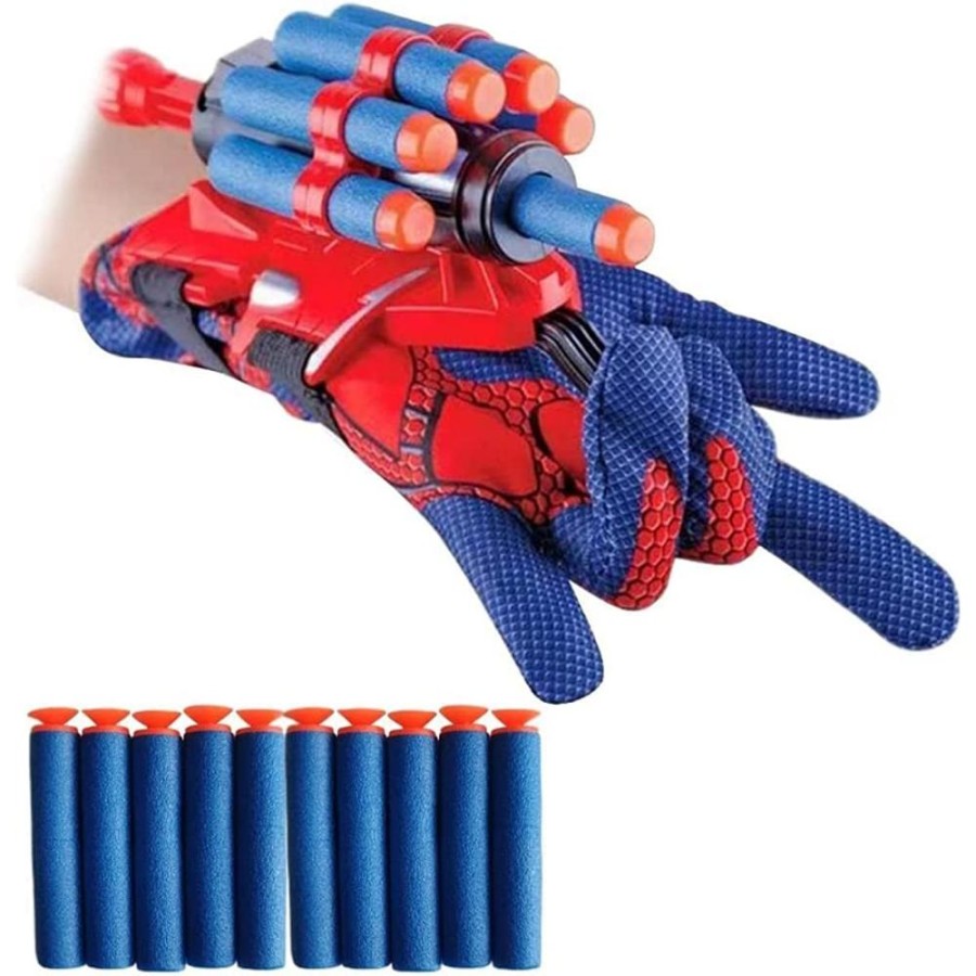 Spider Gloves Web Shooter Toy for Kids - 15 Darts