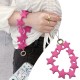 Star Shaped Phone Holder Strap Keychain - Dark Pink