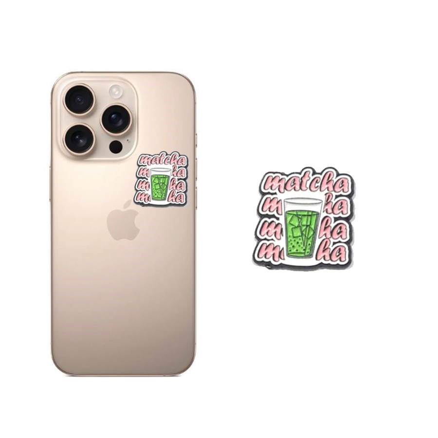 Mobile Metal sticker - Matcha Latte Drink