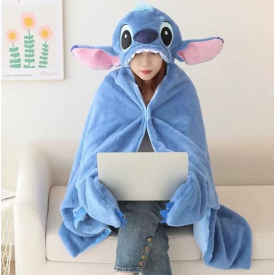 Disney Stitch Winter Warm Hoddie Blanket