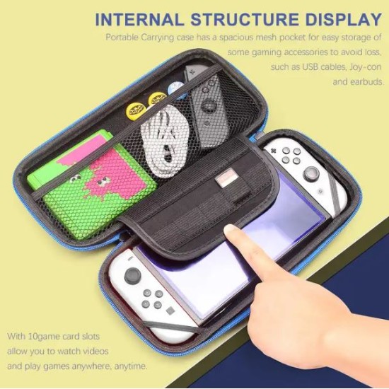 Nintendo Switch Oled Travel Carrying Case With Accessories