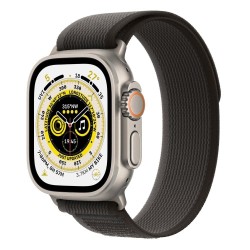 Apple Watch Ultra GPS + Cellular, 49mm Titanium Case with Black/Gray Trail Loop - M/L Apple Watch Ultra GPS + Cellular, 49mm Titanium Case with Black/Gray Trail Loop - M/L