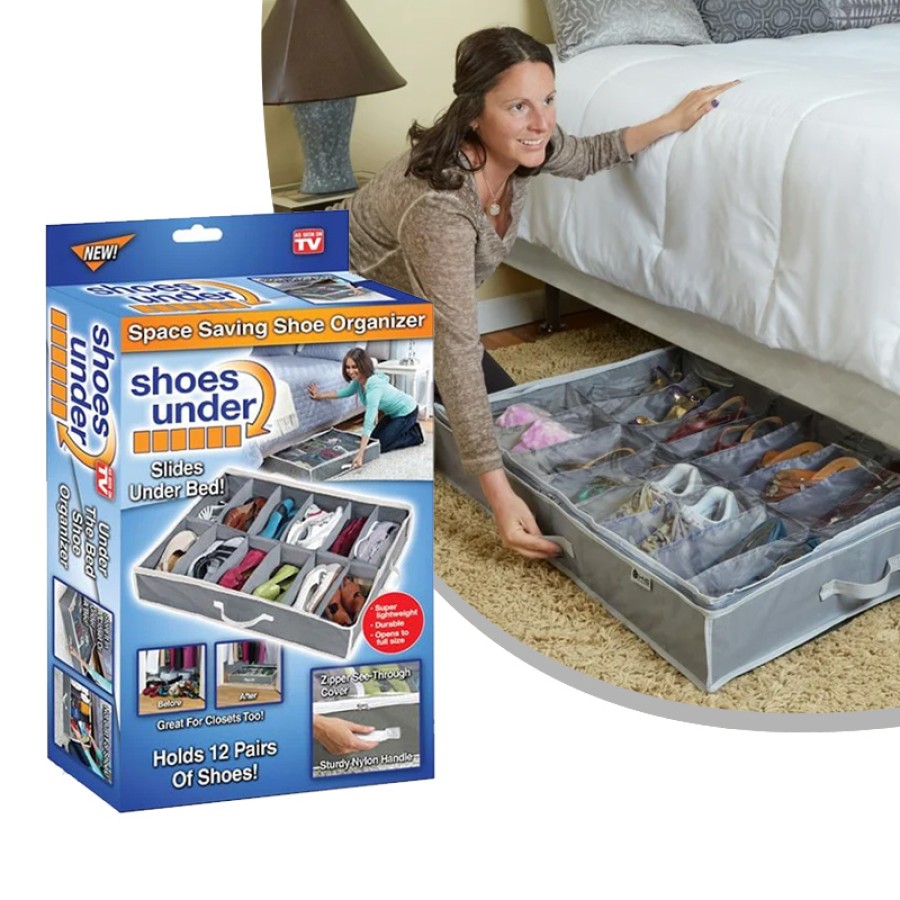 Shoes Under Space-Saving Shoe Organizer Shoes Under Space-Saving Shoe Organizer