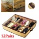 Under Bed Shoe Storage Organizer Fits 12 Pairs Shoes