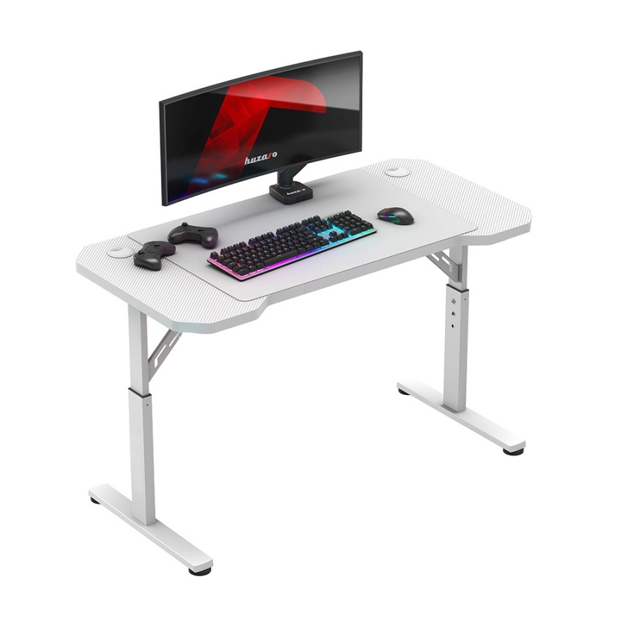 Cyberhub Adjustable Desktop Gaming Table - White 100*50 