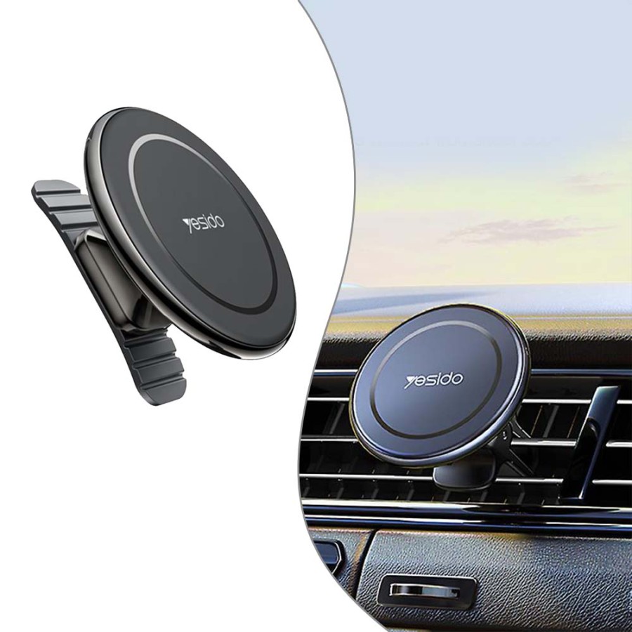 YESIDO C126  Zinc Alloy Car Magnetic Phone Holder 720 Degree Rotation