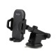 Yesido C23 Free Stretch Automatic Clip Mobile Phone Holder Car Mount - Black