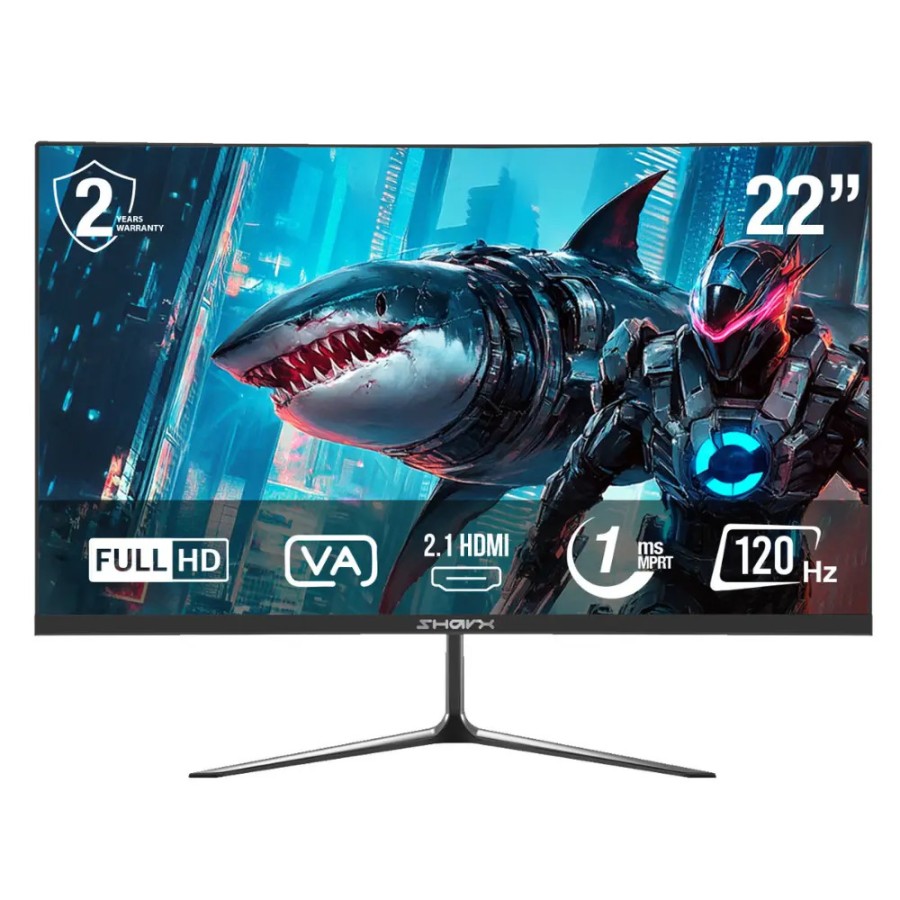 Sharx JAWS 22F120I Speaker Gaming Monitor | 22inch || HDMI 2.1 | FHD |120 Hz | VA | 1 ms Sharx JAWS 22F120I Speaker Gaming Monitor | 22inch || HDMI 2.1 | FHD |120 Hz | VA | 1 ms