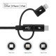 MOMAX OneLink 3-in-1 USB-A to Micro/Lightning/Type-C - Black