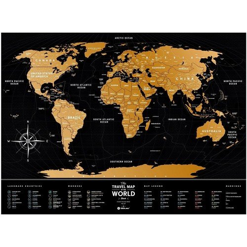 World Scratch Travel Map - Big